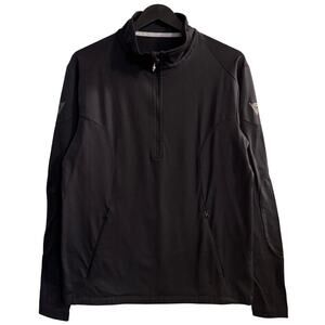 Dianese Men’s 1/4 Zip Black Pullover Pockets Size Large